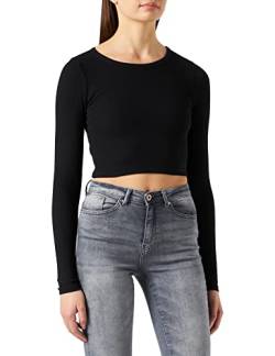 JACK & JONES Damen Jjxx Jxfeline Ls Rib Tee Noos T Shirt, Schwarz, L EU von JACK & JONES