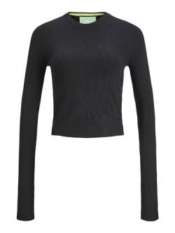 JACK & JONES Damen Jjxx Jxvalentina Soft Cropped Cn Knit Pullover, Schwarz, M EU von JACK & JONES