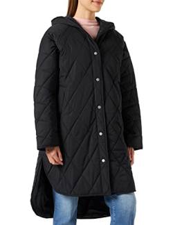 JACK & JONES Damen Jxtora Sn Quilted Hood Jacket Mantel, Schwarz, M EU von JACK & JONES