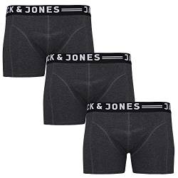 JACK & JONES Herren 3er Pack Boxershorts Mix Unterwäsche Mehrpack,#3er Pack Darkgrey,XXL von JACK & JONES