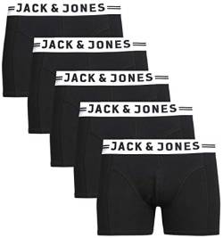 JACK & JONES Herren 5er Pack Boxershorts Trunks Mix Unterwäsche Multipack (Black 392, M) von JACK & JONES
