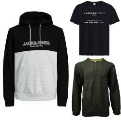 JACK & JONES Herren - Big Size Box 3 teilig - Sweat Hoodie Pullover T Shirt Übergröße Plus Size 3XL 4XL 5XL 6XL 7XL 8XL zr99a (4XL, BigSize Box 13) von JACK & JONES