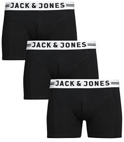 JACK & JONES Herren Boxershorts 3er Pack Trunks Unterhosen Mehrpack Shorts (Sense Pack 6) L von JACK & JONES