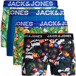 JACK & JONES Herren Boxershorts 4er Pack Trunks Shorts Baumwoll Mix Unterhose GGa.1y (L, 4er Pack #73) von JACK & JONES