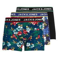 JACK & JONES Herren Boxershorts Boxershorts, Schwarz (Bardaboes Cherry/Maritime Blue Black), S EU von JACK & JONES