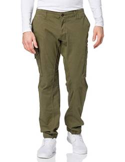 JACK & JONES Herren Cargo Hose JPSTPAUL JJFLAKE Plussize -Slim Fit - Olive Night, Größe:40W / 30L, Farbvariante:Olive Night 12152279 von JACK & JONES