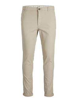 JACK & JONES Herren Chino Hose JPSTMARCO JJFURY - Slim Fit Braun Grau Beige, Größe:30W / 30L, Farbvariante:Dune SOLID 12206198 von JACK & JONES