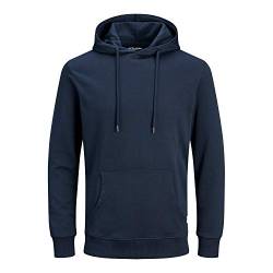 JACK & JONES Herren Hoodie Kapuzenpullover JJEBASIC - Regular Fit Plussize, Größe:3XL, Farbe:Navy Blazer 12183623 von JACK & JONES