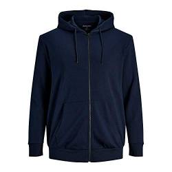 JACK & JONES Herren Hoodie Kapuzenpullover JJEBASIC Zip - Regular Fit Plussize, Größe:3XL, Farbe:Navy Blazer 12182493 von JACK & JONES