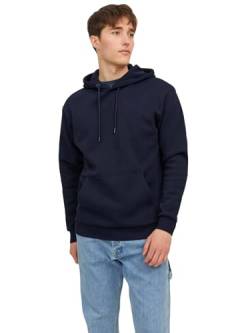 JACK & JONES Herren Hoodie Kapuzenpullover JJEBRADLEY- Relaxed Fit S-XXL, Größe:XL, Farbe:Navy Blazer 12249340 von JACK & JONES