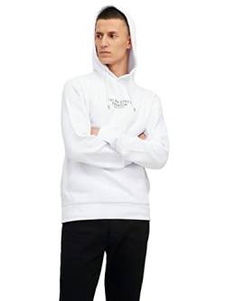 JACK & JONES Herren Hoodie Kapuzenpullover JPRBLUARCHIE- Regular Fit XS-XXL, Größe:M, Farbe:White 12216335 von JACK & JONES