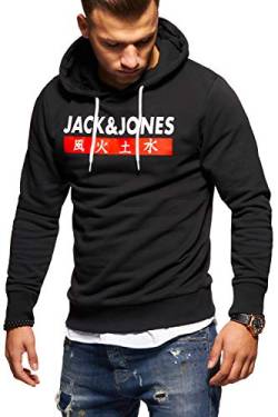 JACK & JONES Herren Hoodie Kapuzenpullover Sweatshirt Pullover Print Streetwear (XX-Large, Tap Shoe) von JACK & JONES