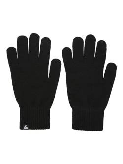 JACK & JONES Herren JACBARRY Knitted Gloves NOOS Handschuhe, Schwarz (Black Black), (Herstellergröße: One Size) von JACK & JONES