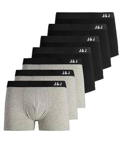 JACK & JONES Herren JACBELMO Trunks 7 Pack, Black/E, S von JACK & JONES