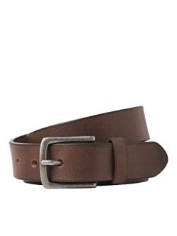 JACK&JONES Herren JACIAN Leather Belt Ledergürtel, Brown Stone, 80 von JACK & JONES