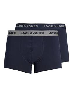 JACK & JONES Herren JACVINCENT Trunks 2 Pack NOOS Boxershorts, Navy Blazer/Detail:Navy Blazer, S (4er Pack) von JACK & JONES