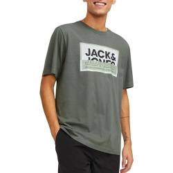 JACK&JONES Herren JCOLOGAN Tee SS Crew Neck SS24 T-Shirt, Agave Green, S von JACK & JONES