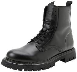 JACK&JONES Herren JFWDIXON Leather Boot SN Schnürstiefelette, Anthracite, 43 EU von JACK & JONES