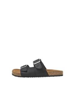 JACK & JONES Herren JFWLOUIS Leather Sandalen, Anthracite, 40 EU von JACK & JONES