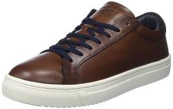JACK&JONES Herren JFWRADCLIFFE Leather NOOS Sneaker, Cognac/Detail:Suede Navy Heel, 41 EU von JACK & JONES