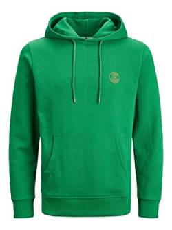 JACK & JONES Herren JJEBASIC Logo Sweat Hood, Verdant Green/Dark Cheddar, L von JACK & JONES