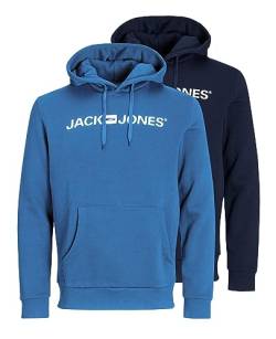 JACK & JONES Herren JJECORP Old Logo Sweat Hood 2PK MP, Navy Blazer/NavyBlazer+BrightC, XL von JACK & JONES