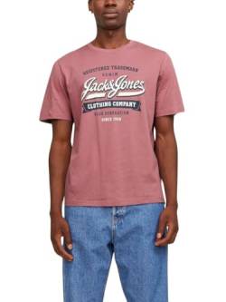 JACK&JONES Herren JJELOGO Tee SS O-Neck 2 COL SS24 SN Langarmhemd, Mesa Rose, XS von JACK & JONES