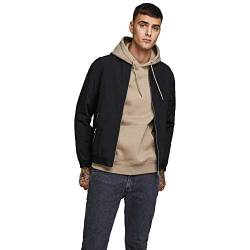 JACK & JONES Herren JJERUSH Bomber NOOS 12165203, Black, M von JACK & JONES