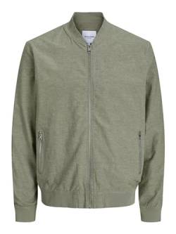 JACK&JONES Herren JJESUMMER Linen Bomber SN Bomberjacke, Deep Lichen Green/Detail:Melange, M von JACK & JONES