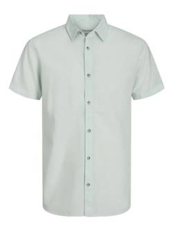 JACK&JONES Herren JJESUMMER Linen Shirt SS SN Langarmhemd, Soothing Sea, L von JACK & JONES