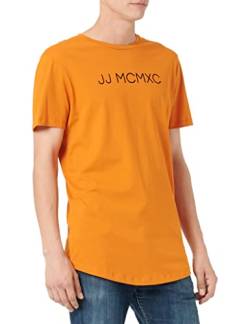 JACK & JONES Herren JJHUGO Flock Tee SS Crew Neck T-Shirt, Hawaiian Sunset, L von JACK & JONES