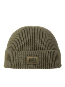 JACK & JONES Herren Jacclassic Short Beanie Noos StrickMütze, Olive Night, Einheitsgröße EU von JACK & JONES