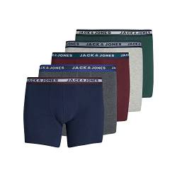 JACK & JONES Herren Jacoliver Trunks 5 Pack Noos Pls Unterw sche, Dark Grey Melange, 5XL EU von JACK & JONES