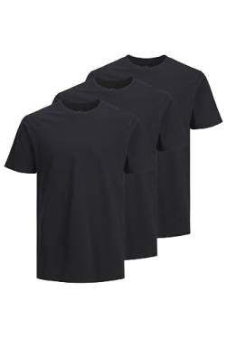 JACK & JONES Herren Jacunder Tee Crew Neck 3 Pack Noos, Schwarz, L von JACK & JONES