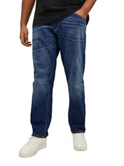 JACK & JONES Herren Jeans JJIGLENN JJFOX GE 348 Plussize - Slim Fit - Blue Denim, Größe:52W / 32L, Farbvariante:Blue Denim 12235405 von JACK & JONES
