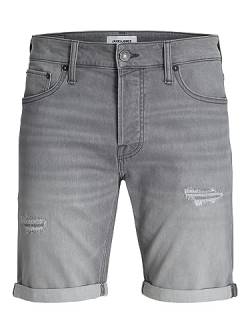 JACK & JONES Herren Jeans Short JJIRICK JJICON GE 709- Relgular Fit - Grey Denim, Größe:S, Farbe:Grey Denim 12249212 von JACK & JONES