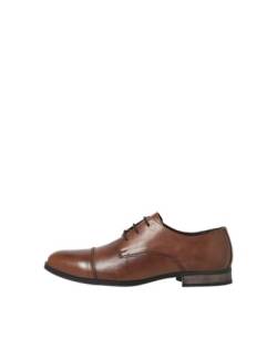 JACK & JONES Herren Jfwraymond Leather Halbschuhe, Cognac, 41 EU von JACK & JONES