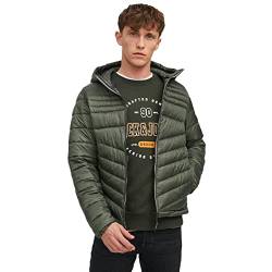 JACK & JONES Herren Jje Hero Puffer Kapuze Leichte Jacke - Rosin/Contrast - L von JACK & JONES