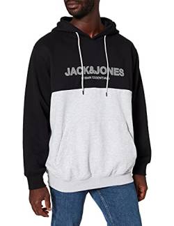 JACK & JONES Herren Jjeurban Blocking Sweat Hood Noos Kapuzenpullover, Schwarz, 4XL EU von JACK & JONES