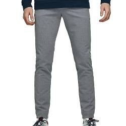 JACK & JONES Herren Jjimarco Jjconnor Akm 909 Grey Mel Noos Hose, Grey Melange, 29W 34L EU von JACK & JONES