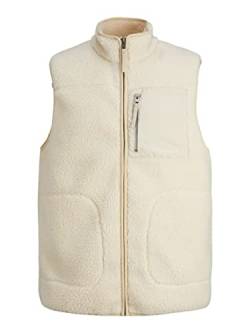 JACK & JONES Herren Jorpark Teddy Body Warmer Sn Weste, Oatmeal, L EU von JACK & JONES