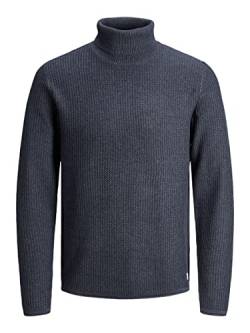 JACK & JONES Herren Jprblucarlos Knit Roll Neck Pullover, Mood Indigo, L EU von JACK & JONES