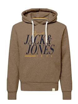 JACK & JONES Herren Kapuzen-Pullover JorWonder Sweat Hood Hoodie Sweater, Farbe:Braun, Größe:XXL von JACK & JONES