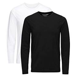 JACK & JONES Herren Langarmshirt 2er Pack Rundhals Langarm Basic T-Shirt LS Shirt Longsleeve Tee Core O-Neck S M L XL XXL, Größe:XL, Farbe:Mix1 von JACK & JONES