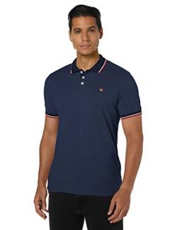 JACK & JONES Herren Poloshirt JPRBLUWIN - Regular Fit S M L XL XXL Baumwolle, Größe:L, Farbe:Navy Blazer REG W. Denim Blue 12169064 von JACK & JONES