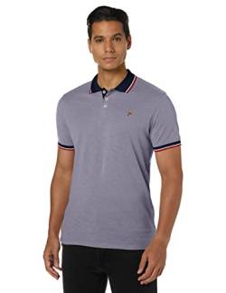 JACK & JONES Herren Poloshirt JPRBLUWIN - Regular Fit S M L XL XXL Baumwolle, Größe:M, Farbe:Mood Indigo REG W. Whisper White 12169064 von JACK & JONES