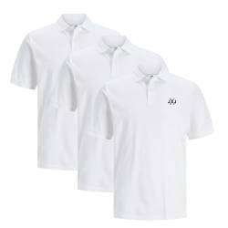 JACK & JONES Herren Poloshirt Rise Infinity Polohemd Kurzarm Shirt 3er Pack 7 L von JACK & JONES
