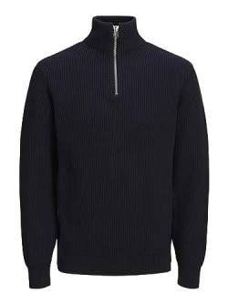 JACK & JONES Herren Rddwalt Knit Half Zip Sn Strickpullover, Navy Blazer, L EU von JACK & JONES