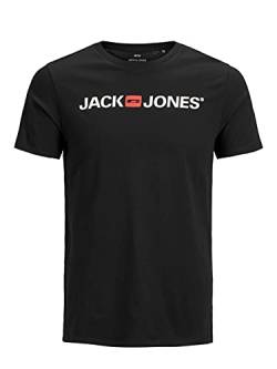 JACK & JONES Herren Rundhals T-Shirt JJECORP Logo - Slim Fit Plussize XXL-8XL, Größe:3XL, Farbe:Black 12184987 von JACK & JONES