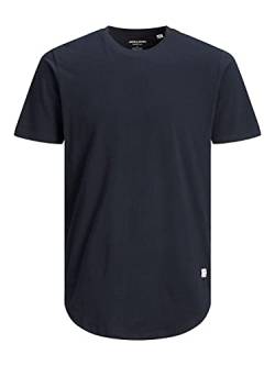 JACK & JONES Herren Rundhals T-Shirt JJENOA - Regular Fit Plussize XXL-8XL, Größe:3XL, Farbe:Navy Blazer 12184933 von JACK & JONES